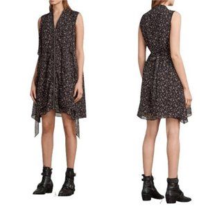 All Saints Jayda Waterleo Leopard Dress Size Small